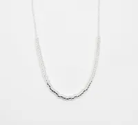Marseille Sterling Tube Beads Slider Chain Necklace