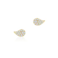 Birks 18KY Small Petale 0.12ct Diamond Stud Earrings