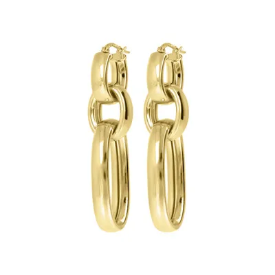 Bronzallure Golden 3 Link Drop Earrings
