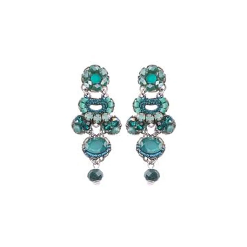 Ayala Bar Teal Ocean Bay Hook Earrings