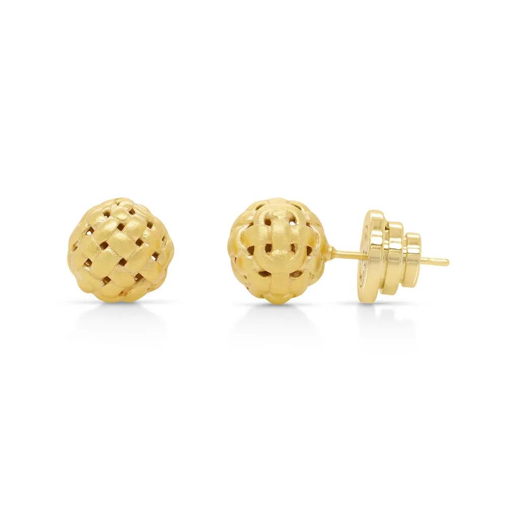 Dean Davidson Gold Weave Ball Studs