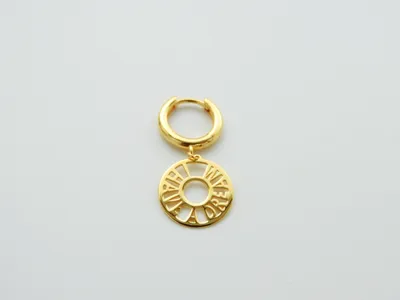 KURSHUNI Gold I HAVE A DREAM Single Earring