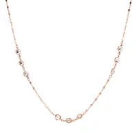 Bronzallure Rose Gold With Cz Necklace