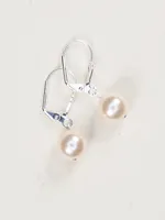 Holly Yashi White Silver Classic Pearl Earrings
