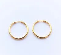 Kurshuni Gold Tube 24mm Huggie Hoops