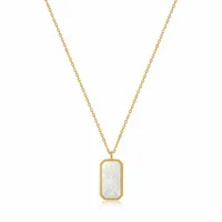 Ania Haie Gold Mother of Pearl Evil Eye Pend Necklace