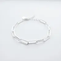 Marseille Silver Paperclip Link Bracelet