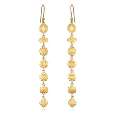 Satya Gold Long Chakra Earrings