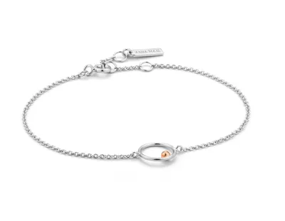 Ania Haie Silver Orbit Chain Circle Bracelet