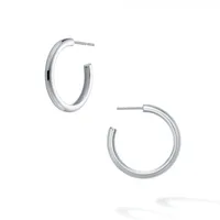 Birks Sterling Bold Round 35mm Hoops