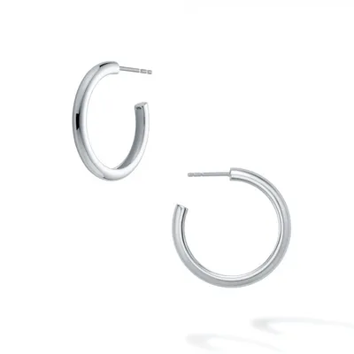 Birks Sterling Bold Round 20mm Hoops