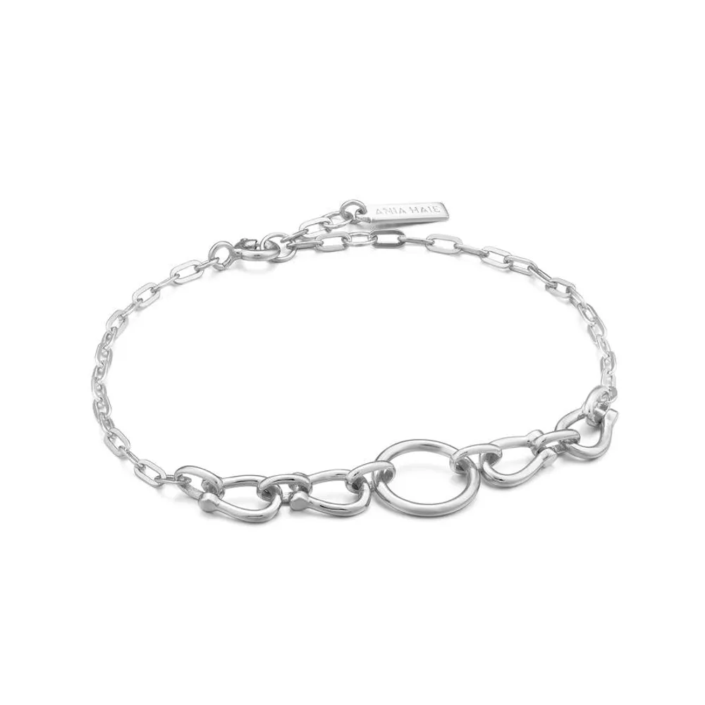 ANIA HAIE HORSESHOE LINK BRACELET SILVER