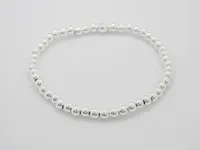 Marseille Sterling Extra Small Stretch Bead Bracelet