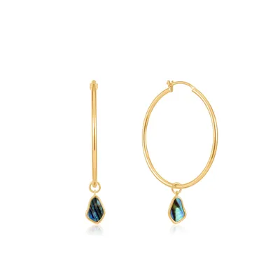 Ania Haie Gold Tidal Abalone Drop Hoops