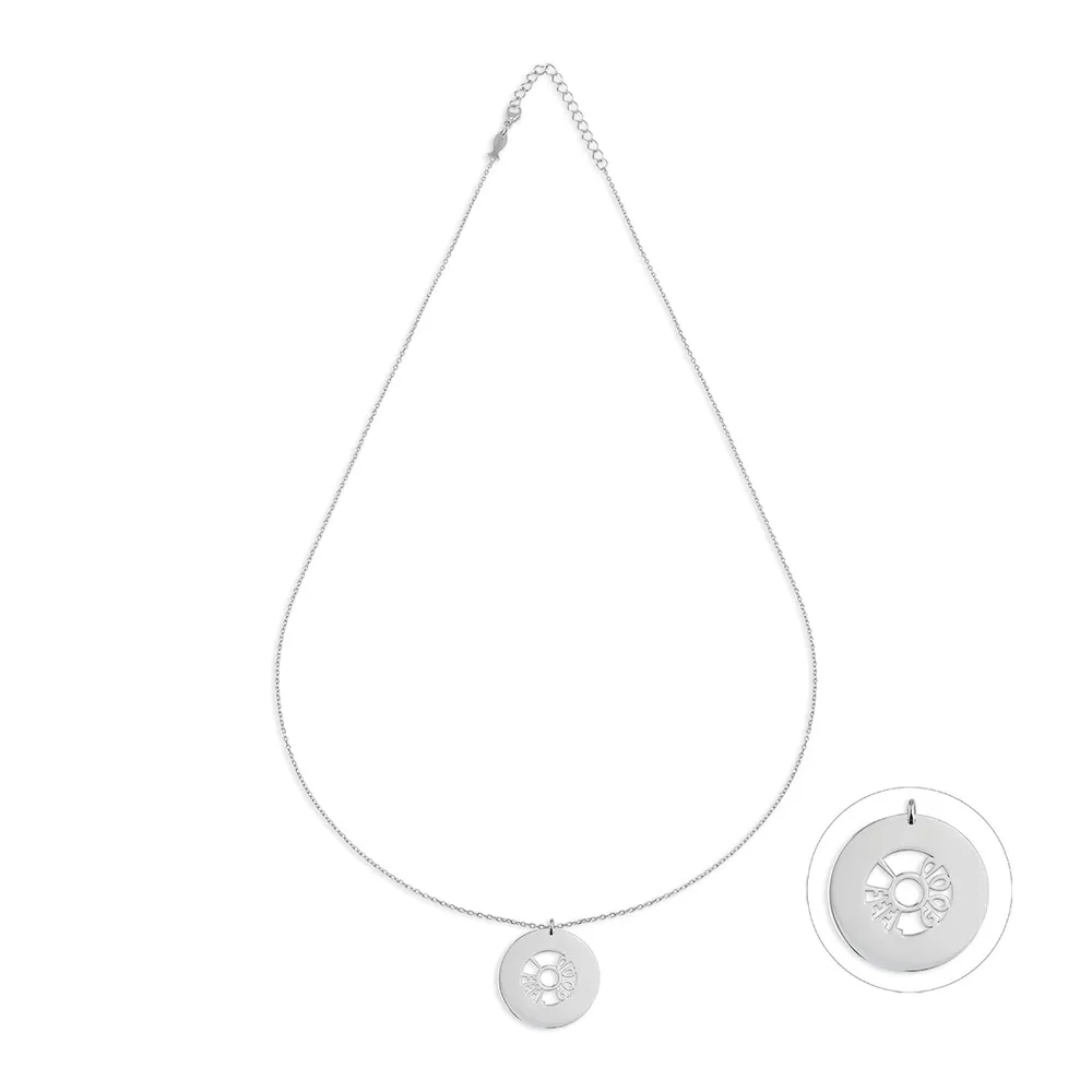 Kurshuni Silver I Feel Good Necklace