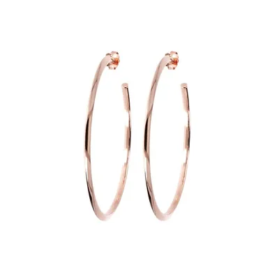 Bronzallure Large Thin Knife Edge Hoops