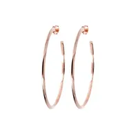 Bronzallure Large Thin Knife Edge Hoops