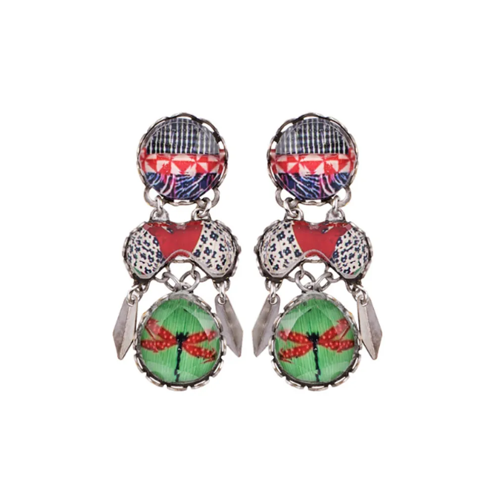 Ayala Bar Kaleidoscope Dragonfly Stud Earrings