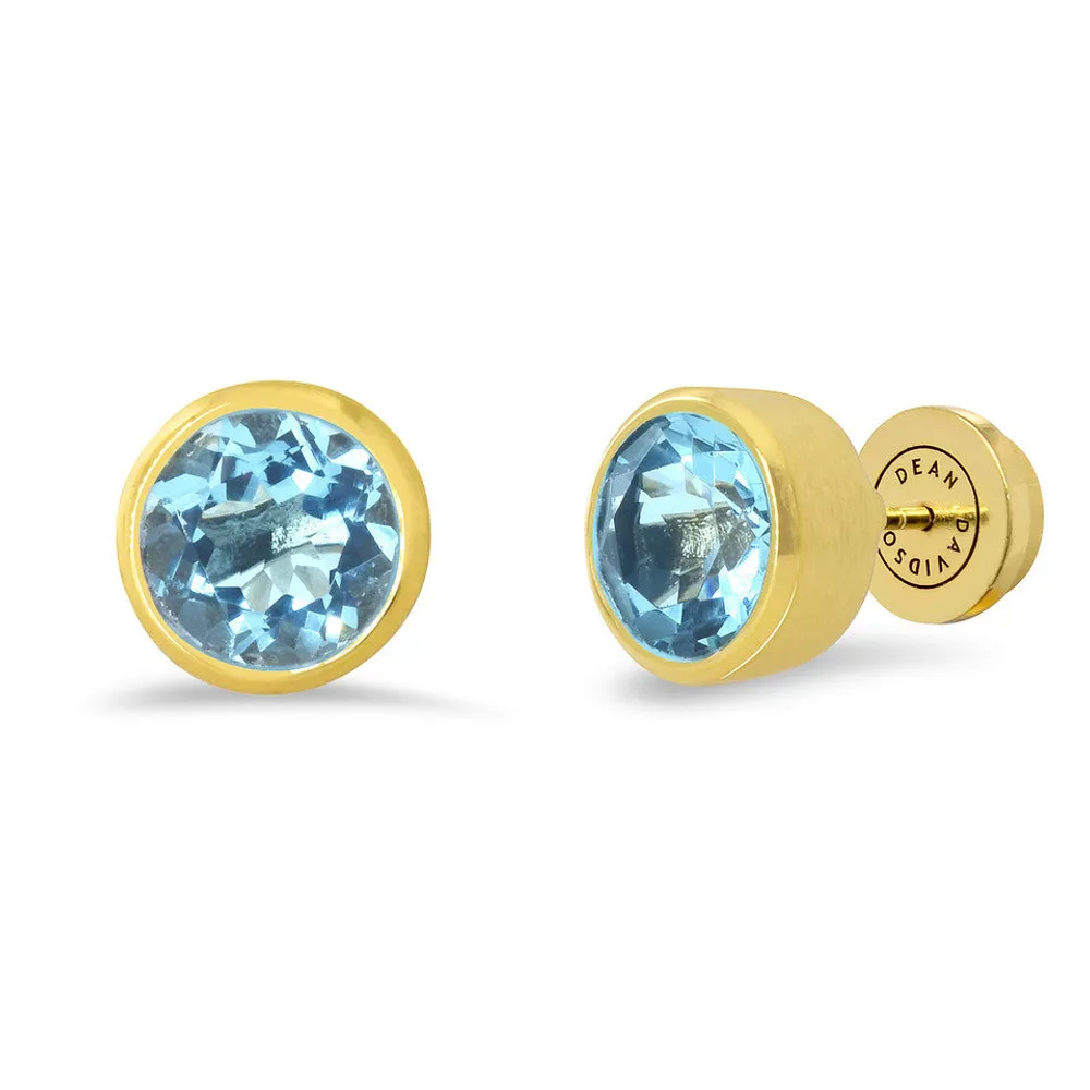 Dean Davidson Blue Topaz  Core Knockout Midi Studs