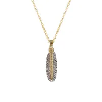 TAT2 Vintage SIlver Casbah Mini Feather Necklace