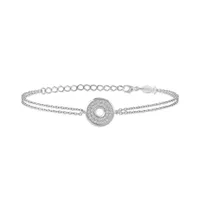 Kurshuni Sterling Silver CZ Magic Disc Bracelet