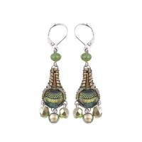 Ayala Bar Green Meadow Globe Hook Earrings