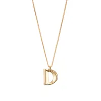 Jenny Bird Gold Monogram Necklace 'D'