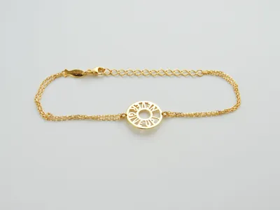 KURSHUNI Gold NEVER GIVE UP! Bracelet