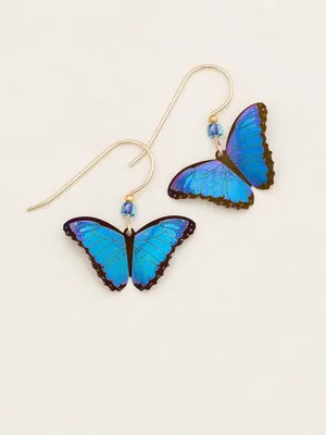 Holly Yashi Bella Butterfly Earrings Blue Radiance