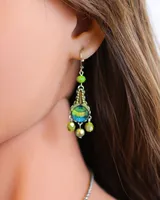 Ayala Bar Green Meadow Globe Hook Earrings