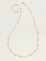 Holly Yashi Gold Cora White Pearl Necklace