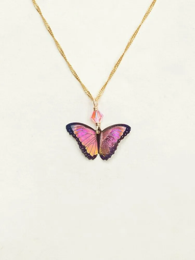 Holly Yashi Living Coral Bella Butterfly Necklace