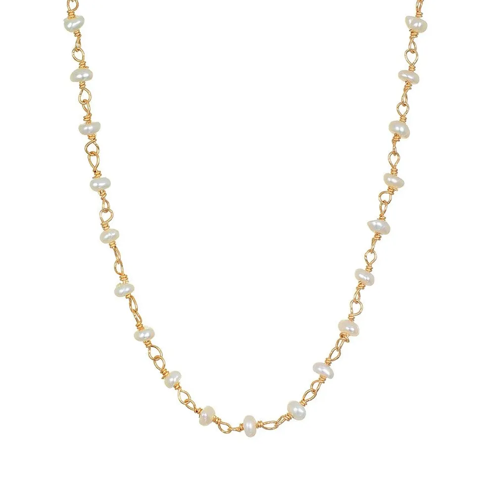 Satya Gold Scatter Light Pearl Choker