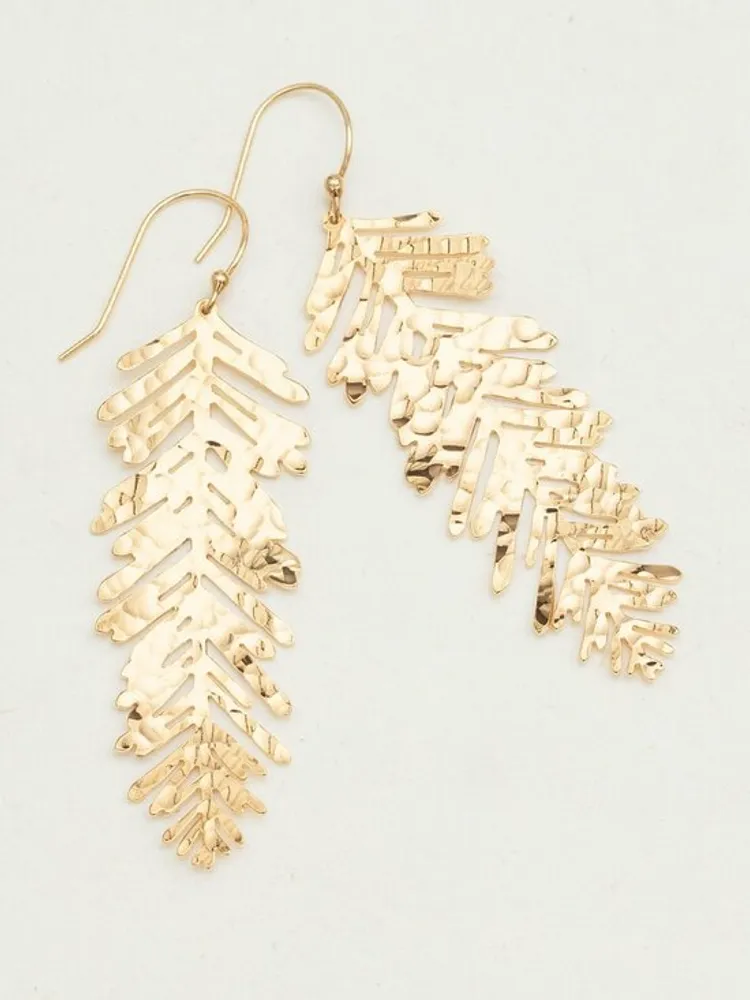 Holly Yashi Gold Redwood Needle Earrings