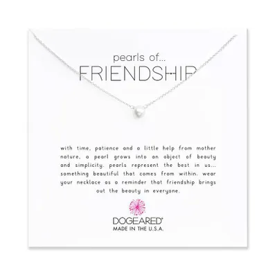 Dogeared Silver 'Pearls of Friendship' Pearl Solitaire Necklace