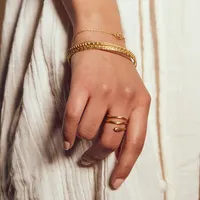 Satya Gold Adjustable Snake Ring