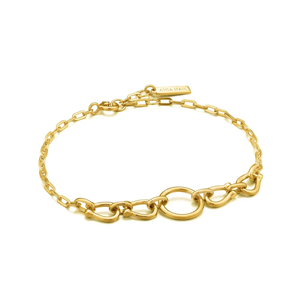 ANIA HAIE HORSESHOE LINK BRACELET GOLD