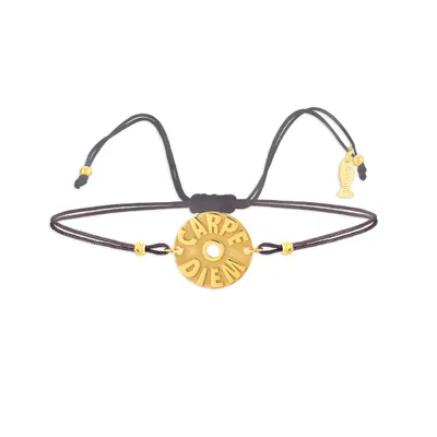 Kurshuni Gold Carpe Diem String Bracelet