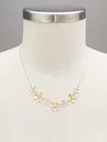Holly Yashi Silver Gold Plumeria Classic Necklace