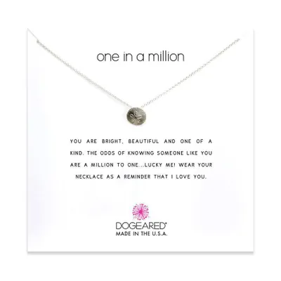 Dogeared Silver 'One In a Million' Sand Dollar Necklace