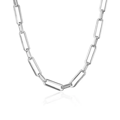 JENNY BIRD SILVER RAHNI RIBBED NECKLACE