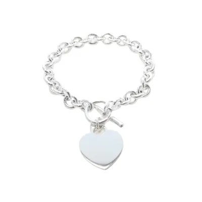 Marseille Silver Heart Toggle Bracelet