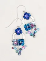 Holly Yashi Blue Silver 'Cascading Orchid' Earrings