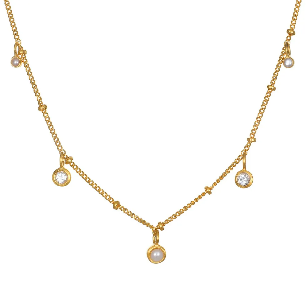 Satya Gold 5 Drop Choker Necklace
