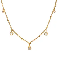 Satya Gold 5 Drop Choker Necklace