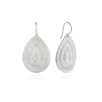 Anna Beck Silver Large Classic Teardrop Earrings