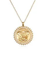 Satya Gold Ganesha Topaz Long Necklace