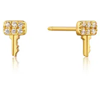 Ania Haie Gold Key Sparkle Studs