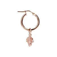 Bronzallure CZ Bee Drop Single Hoop Earring