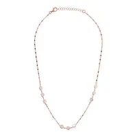 Bronzallure Rose Gold With Cz Necklace